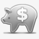 小猪银行灰度猪accountingcleanicons图标png_新图网 https://ixintu.com Bank Piggy grayscale pig 小猪 灰度 猪 银行