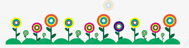 草坪上的花png免抠素材_新图网 https://ixintu.com PNG素材 免费PNG素材 免费素材 培训 手绘 教育 绿色