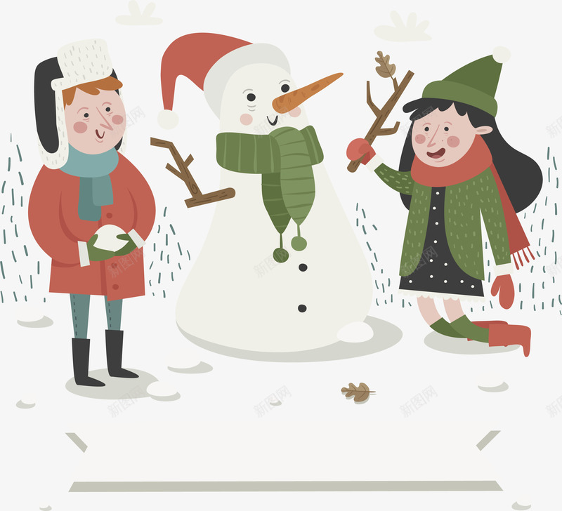 圣诞节堆雪人png免抠素材_新图网 https://ixintu.com 圣诞节 圣诞雪人 堆雪人 矢量png 过圣诞 雪人
