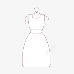 粉嫩系列白色婚纱标图标高清图片