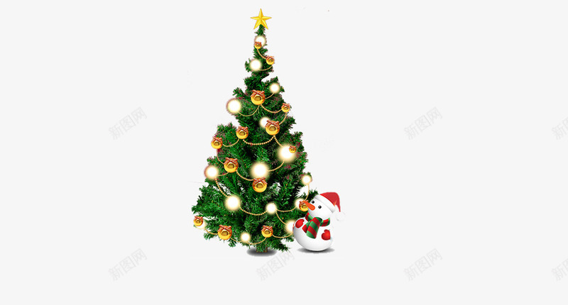 圣诞树雪人png免抠素材_新图网 https://ixintu.com 圣诞 圣诞树 圣诞节 雪人