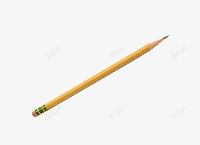 木质黄色铅笔png免抠素材_新图网 https://ixintu.com 写字 木质铅笔 画画 笔 铅笔