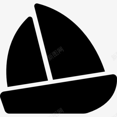 帆船漂流图标图标