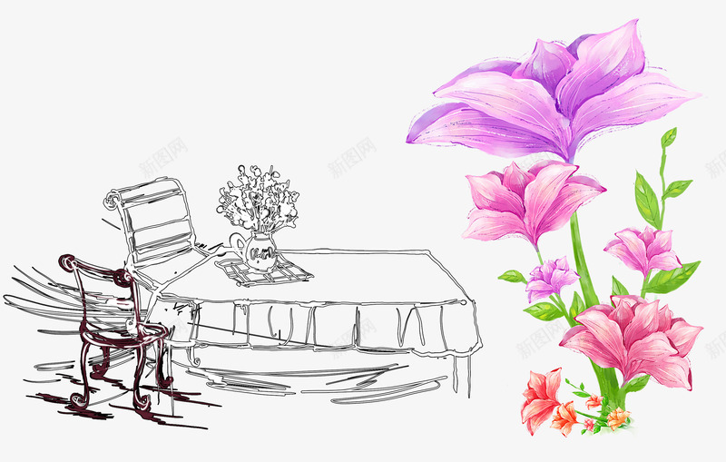 手绘漂亮花png免抠素材_新图网 https://ixintu.com 东坡手绘小花 手绘 手绘太阳花向日葵 手绘小花 手绘红色花组 水彩手绘花 漂亮 花