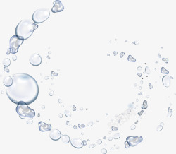 水泡素材漂浮蓝色水泡高清图片