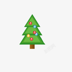 矢量简单小树简单圣诞小树高清图片