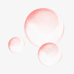 圆粉色飘浮气泡高清图片