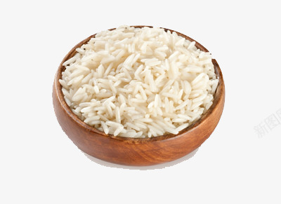一碗白色米饭png免抠素材_新图网 https://ixintu.com 大米 木质 米粒 饭碗