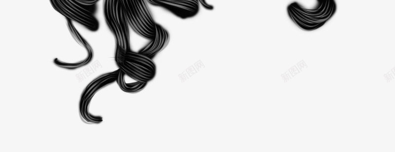黑色手绘的美女头发png免抠素材_新图网 https://ixintu.com 假发 卡通手绘 卷发 头发 女人头发 装饰图 长发