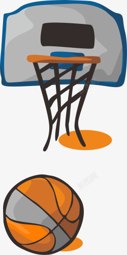 篮球手绘篮板素材