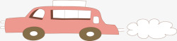 粉色小车卡通儿童粉色小车矢量图高清图片