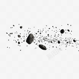 黑色石头png免抠素材_新图网 https://ixintu.com 堆石块 漂浮石头 石头 石陨石 陨石 黑色