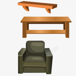桌子和椅子素材