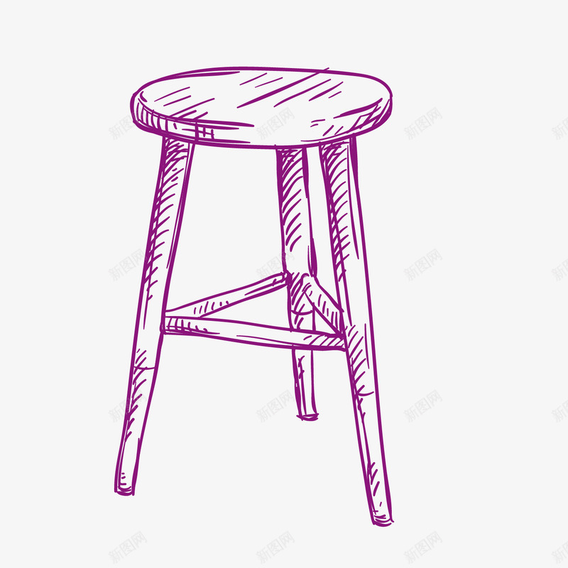 手绘凳子元素矢量图ai免抠素材_新图网 https://ixintu.com 凳子设计 卡通椅子 吧台椅子 座椅设计 手绘椅子 椅子设计 矢量椅子 矢量图