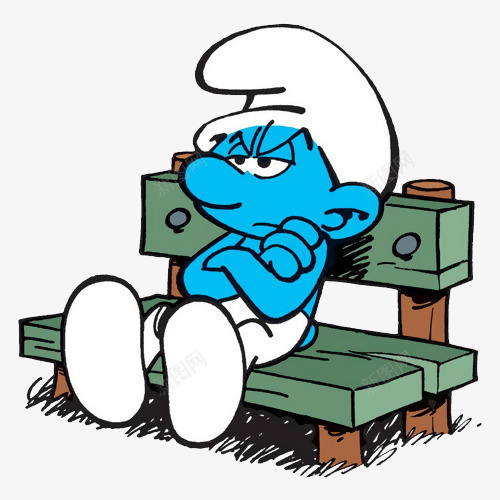 蓝色卡通人物png免抠素材_新图网 https://ixintu.com 可爱 图案设计 坐在椅子上的卡通人物 蓝色卡通人物