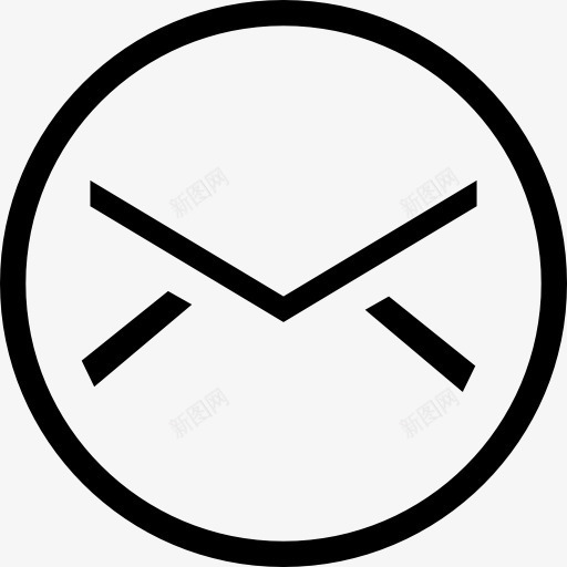 电子邮件的圆形按钮图标png_新图网 https://ixintu.com 信封 按钮 接口 电子邮件 符号 缪图标 背面 通知