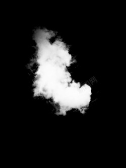 漂浮飘散的白色云朵烟雾热气的素材