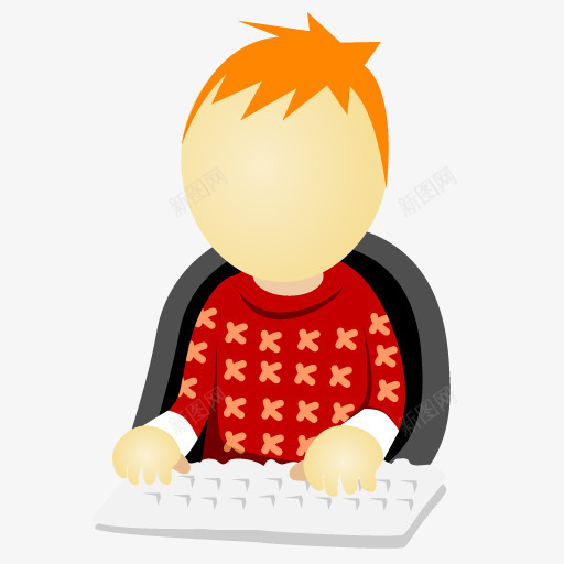 办公室男人卡通敲键盘程序员师png免抠素材_新图网 https://ixintu.com 办公室 卡通 男人 程序员 设计师 键盘