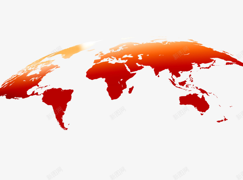 地球板块简图png免抠素材_新图网 https://ixintu.com 世界地图 海报设计素材 科技画册设计元素