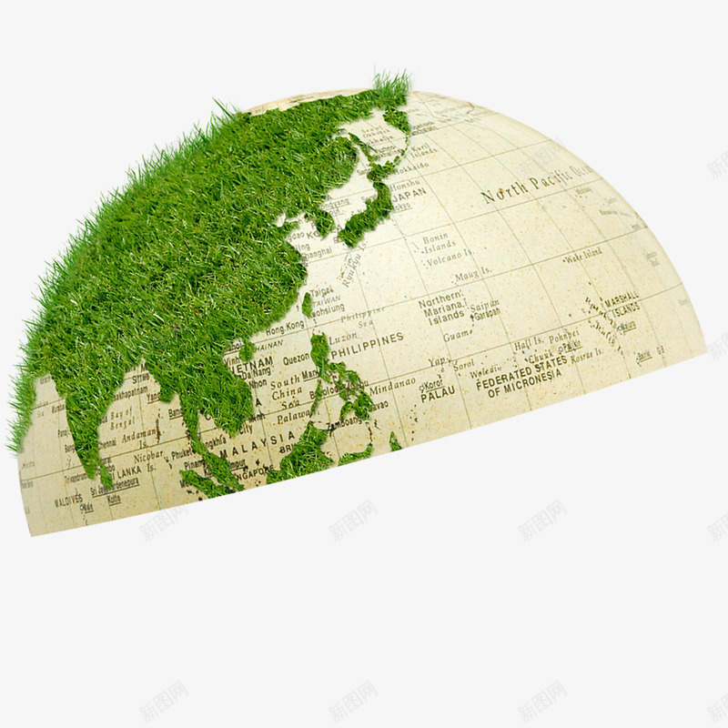扮个地球上的小草png免抠素材_新图网 https://ixintu.com 图案 地图 地球 小草 科技 绿草 草地 草坪