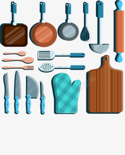 餐勺插图17款创意厨房用品矢量图高清图片