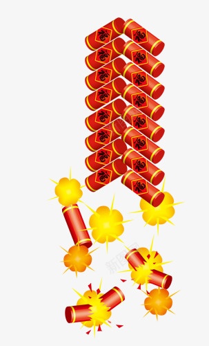 节日的鞭炮png免抠素材_新图网 https://ixintu.com 卡通 春节 节日 财神节 鞭炮