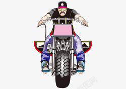 HOT男人工具卡通手绘骑摩托车正面男人矢量图高清图片
