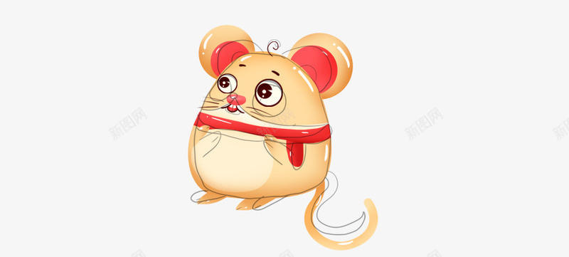 鼠年可爱的小老鼠png免抠素材_新图网 https://ixintu.com 可爱动物 吉祥物 小老鼠 新年 金色老鼠