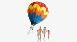 飘浮热气球素材
