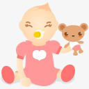 婴儿图标粉红色的babyicons图标