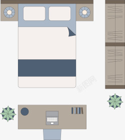 一套家具线描图一套家具线框图木艺一套家具图标高清图片
