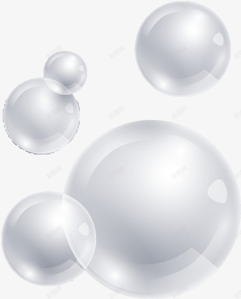 漂浮的泡泡psd免抠素材_新图网 https://ixintu.com 漂亮 逼真 高清