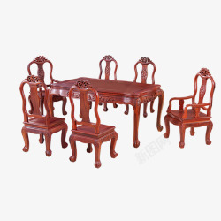 六人桌古代椅子红木素材