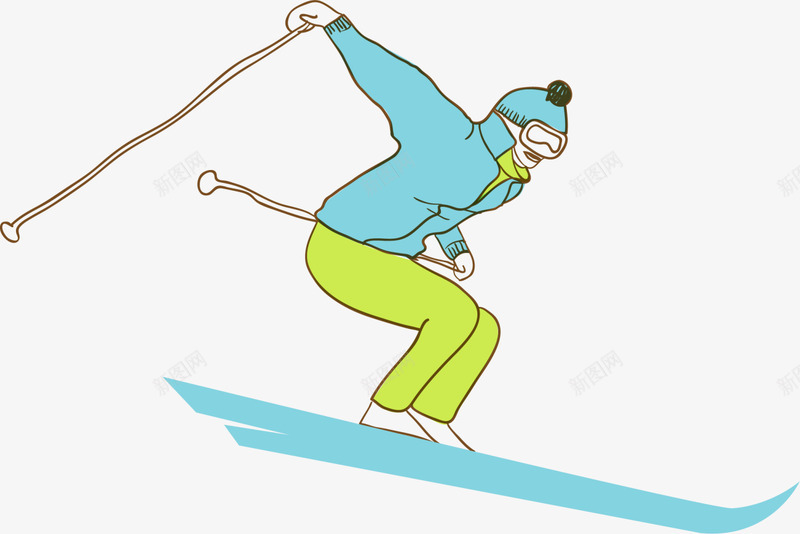 寒冷冬季滑雪的人png免抠素材_新图网 https://ixintu.com 冬季滑雪 冬季运动 寒冷冬季 滑雪的人 滑雪运动 蓝色滑雪板