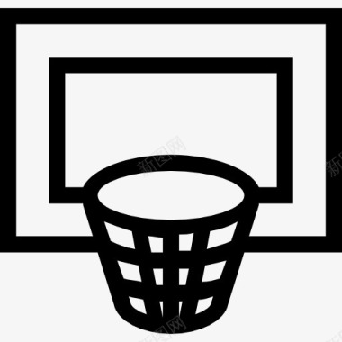 篮球运动的象征中风图标图标