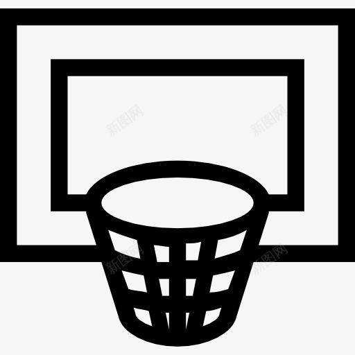 篮球运动的象征中风图标png_新图网 https://ixintu.com 中风 体育 山楂运动行程 概述了篮子 篮球 轮廓 运动