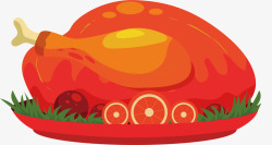 食物感恩节火鸡矢量图高清图片