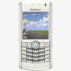 黑莓手机黑莓珍珠白图标高清图片