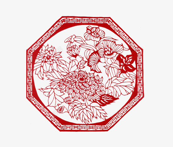 中国风菊花剪纸png免抠素材_新图网 https://ixintu.com 中国风 剪纸 剪纸花 新年素材 春节 红色 节日素材