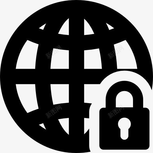 保护Web图标png_新图网 https://ixintu.com 世界网格 互联网 在世界范围内 技术 挂锁
