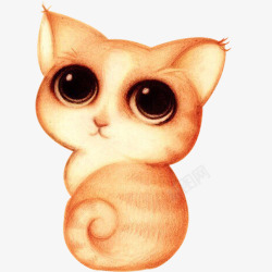 水汪汪的大眼睛可爱的小猫咪高清图片