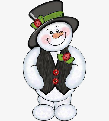 卡通手绘穿着马甲的雪人png免抠素材_新图网 https://ixintu.com 可爱 手绘 雪人 马甲