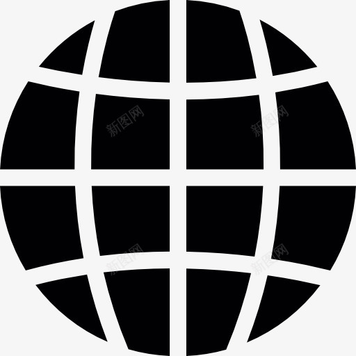 圆网图标png_新图网 https://ixintu.com 地球 地球的形状 地球网格 网格
