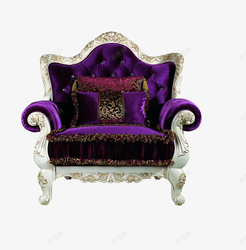 紫色欧式沙发椅png免抠素材_新图网 https://ixintu.com 定制 椅子 欧式 紫色 美观 舒适