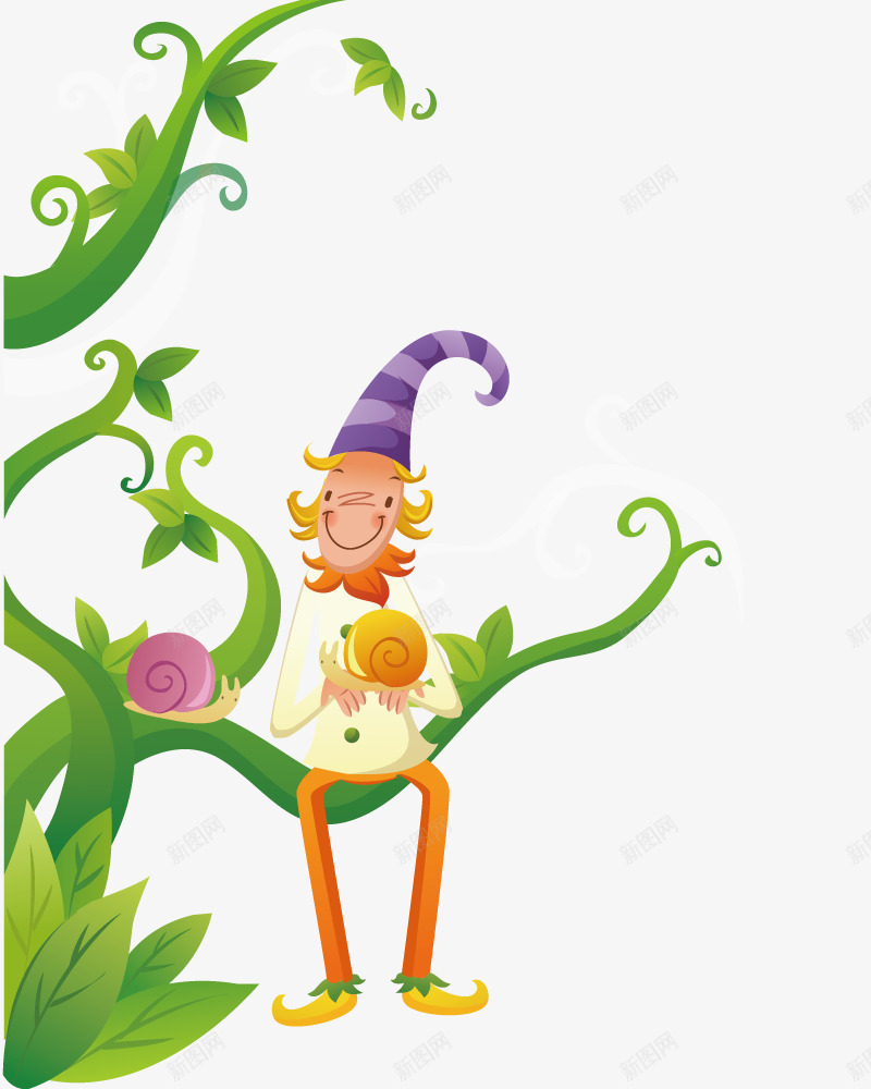 在树上捧着蜗牛png免抠素材_新图网 https://ixintu.com 大树 手绘 插画 树叶 绿化 蜗牛