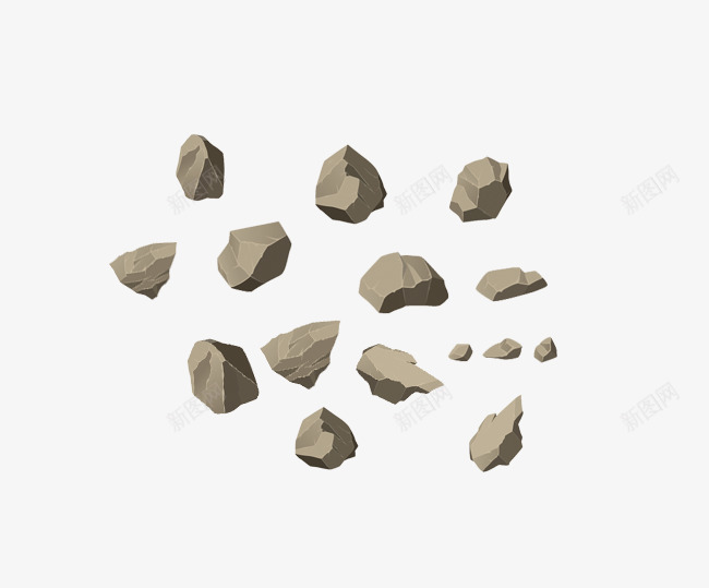 手绘碎石png免抠素材_新图网 https://ixintu.com 小石块 小石子 小碎石 手绘 漂浮 石块 碎石块 褐色石头