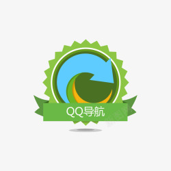 QQ蓝色QQ导航勋章高清图片