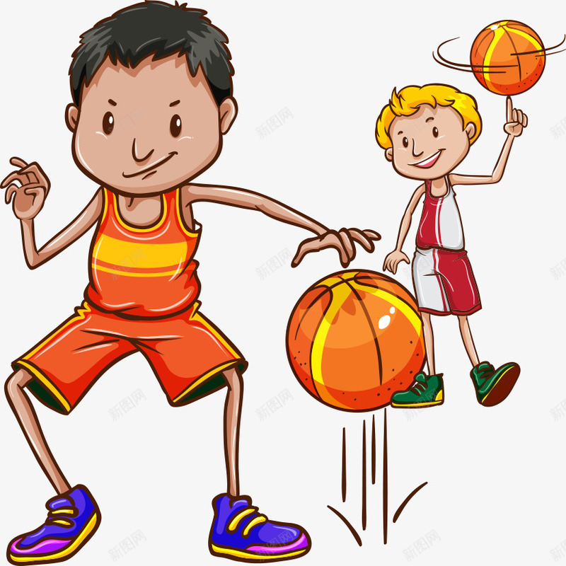 篮球少年png免抠素材_新图网 https://ixintu.com 外国少年 打篮球 篮球 运动员