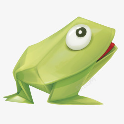 彩色的青蛙卡通折纸手工艺品动物青蛙矢量图高清图片