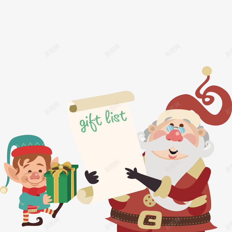 拿着礼品单的圣诞老人png免抠素材_新图网 https://ixintu.com 圣诞老人 圣诞节 帽子 平安夜 礼物清单 红色 送礼物